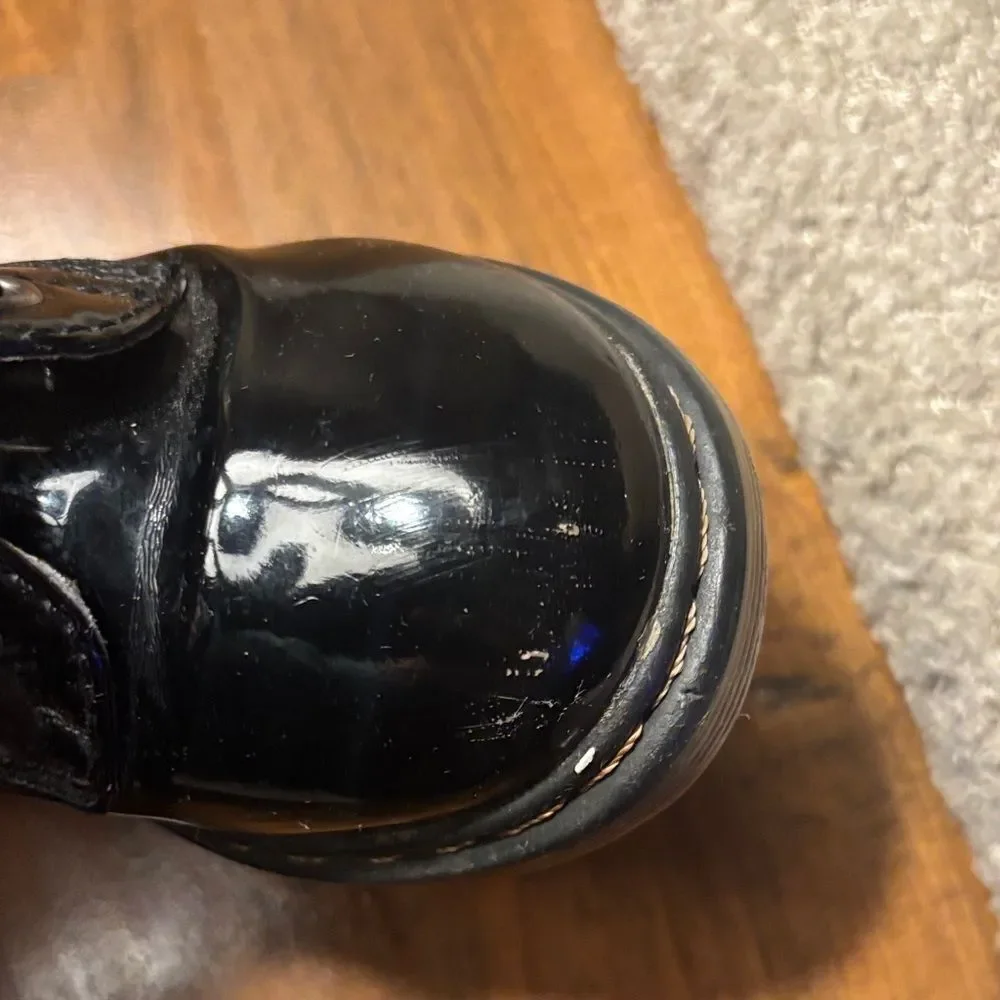Shiny Black like DOCs Toddler Combat Boots